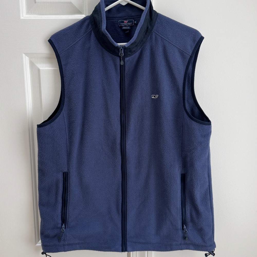 Vineyard Vines Men’s Fleece Vest – Size Medium – Blue